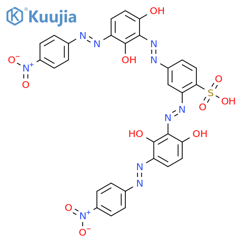 2,4-Bis((2,6-dihydroxy-3-((4-nitrophenyl)azo)phenyl)azo)benzenesulphonic acid structure