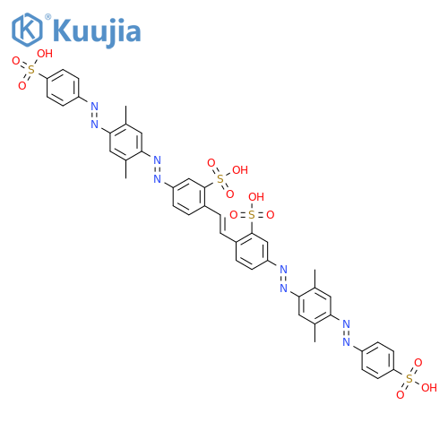 Benzenesulfonic acid,2,2'-(1,2-ethenediyl)bis[5-[[2,5-dimethyl-4-[(4-sulfophenyl)azo]phenyl]azo]-(9CI) structure
