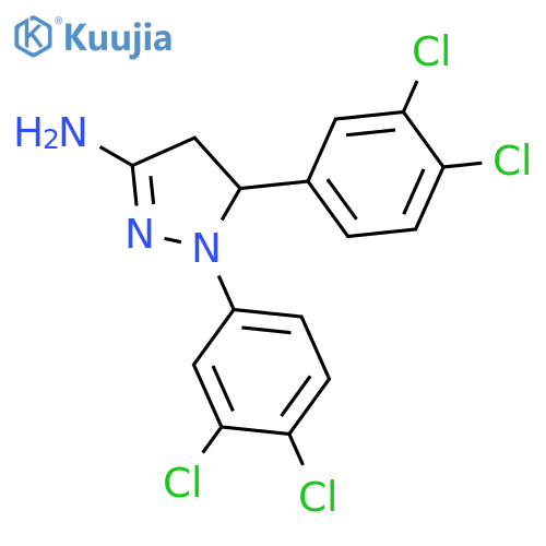 1H-PYRAZOL-3-AMINE, 1,5-BIS(3,4-DICHLOROPHENYL)-4,5-DIHYDRO- structure