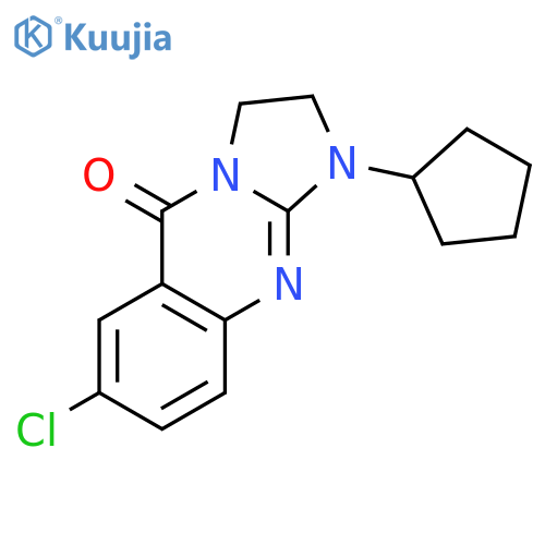 IMIDAZO[2,1-B]QUINAZOLIN-5(1H)-ONE, 7-CHLORO-1-CYCLOPENTYL-2,3-DIHYDRO- structure