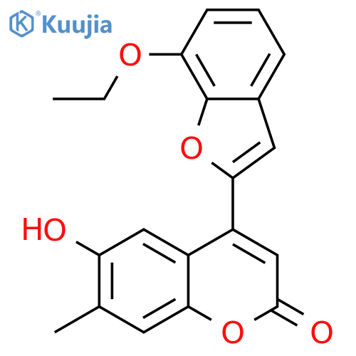4-(7-ethoxy-1-benzofuran-2-yl)-6-hydroxy-7-methyl-2H-chromen-2-one structure