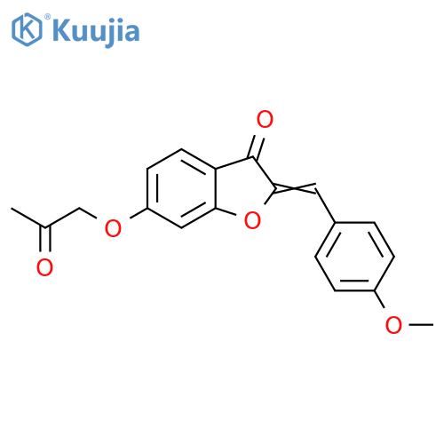 (2Z)-2-(4-methoxyphenyl)methylidene-6-(2-oxopropoxy)-2,3-dihydro-1-benzofuran-3-one structure