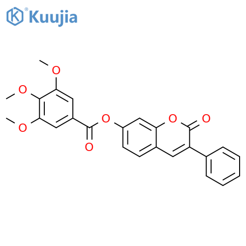 2-oxo-3-phenyl-2H-chromen-7-yl 3,4,5-trimethoxybenzoate structure