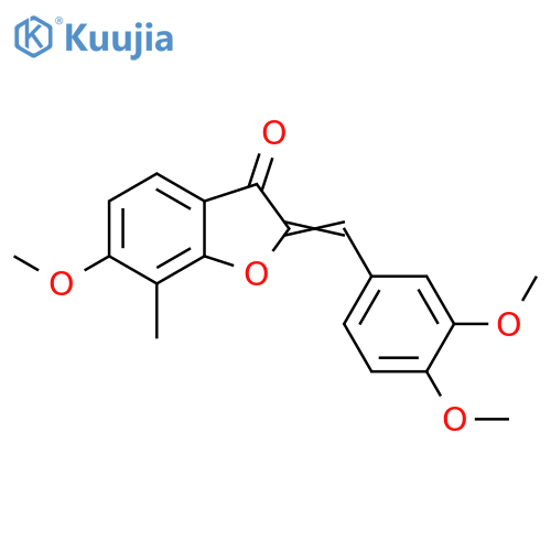 (2Z)-2-[(3,4-dimethoxyphenyl)methylidene]-6-methoxy-7-methyl-1-benzofuran-3-one structure