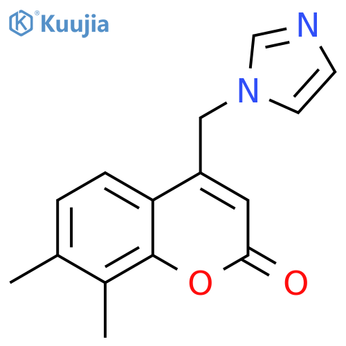 4-(1H-imidazol-1-yl)methyl-7,8-dimethyl-2H-chromen-2-one structure