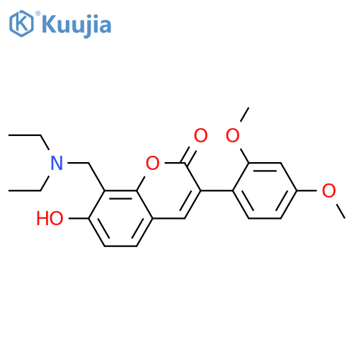 8-(diethylamino)methyl-3-(2,4-dimethoxyphenyl)-7-hydroxy-2H-chromen-2-one structure