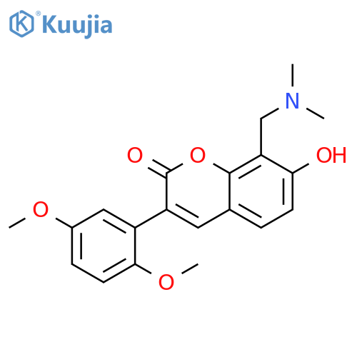 3-(2,5-dimethoxyphenyl)-8-(dimethylamino)methyl-7-hydroxy-2H-chromen-2-one structure