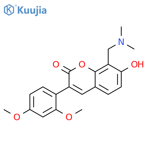 3-(2,4-dimethoxyphenyl)-8-(dimethylamino)methyl-7-hydroxy-2H-chromen-2-one structure