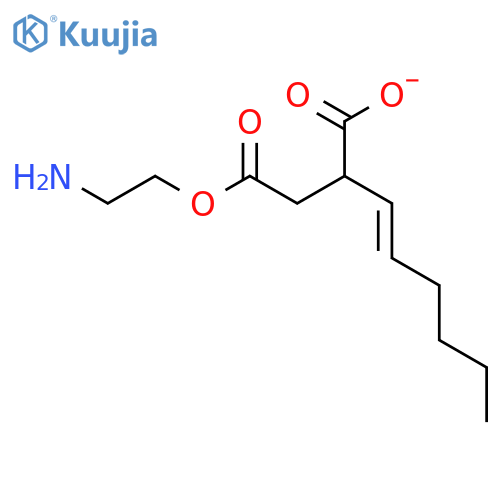 Butanedioic acid, 2-hexenyl-, 4-(2-aminoethyl) ester structure