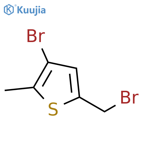 3-bromo-5-(bromomethyl)-2-methylthiophene structure