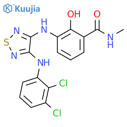 Benzamide,3-[[4-[(2,3-dichlorophenyl)amino]-1,2,5-thiadiazol-3-yl]amino]-2-hydroxy-N-methyl- structure