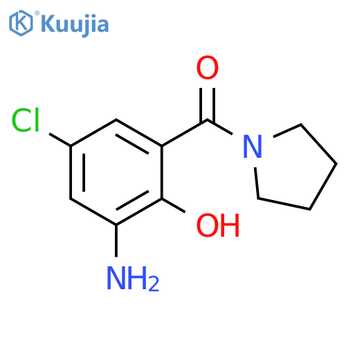 Pyrrolidine, 1-(3-amino-5-chloro-2-hydroxybenzoyl)- structure
