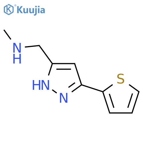 N-Methyl-1-(3-(thiophen-2-yl)-1H-pyrazol-5-yl)methanamine structure