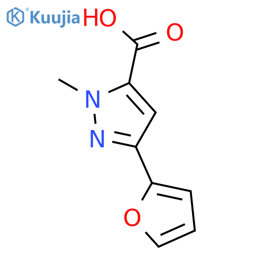 3-(furan-2-yl)-1-methyl-1H-pyrazole-5-carboxylic acid structure