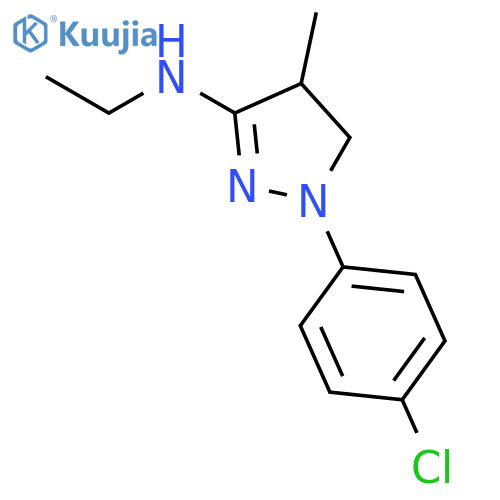 1H-Pyrazol-3-amine, 1-(4-chlorophenyl)-N-ethyl-4,5-dihydro-4-methyl- structure