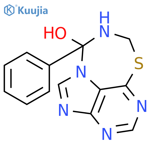 5H-[1,3,5]Thiadiazepino[5,6,7-gh]purin-7-ol, 6,7-dihydro-7-phenyl- structure