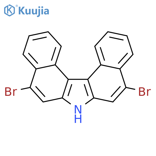 7H-Dibenzo[c,g]carbazole, 5,9-dibromo- structure