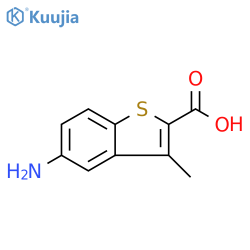 5-amino-3-methyl-1-benzothiophene-2-carboxylic acid structure