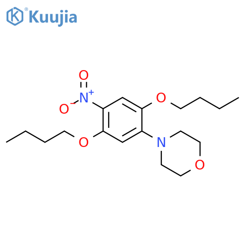 Morpholine,4-(2,5-dibutoxy-4-nitrophenyl)- structure
