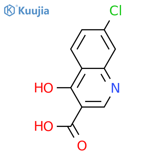 7-Chloro-4-hydroxyquinoline-3-carboxylic acid structure