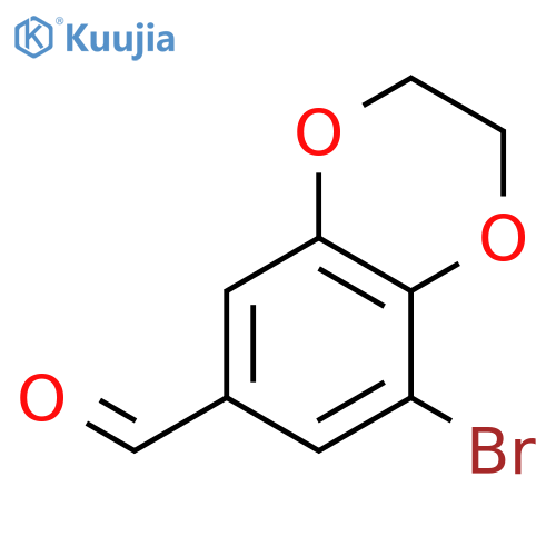 8-Bromo-2,3-dihydrobenzob1,4dioxine-6-carbaldehyde structure