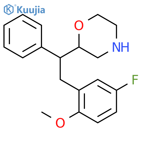Morpholine, 2-[(1S)-2-(5-fluoro-2-methoxyphenyl)-1-phenylethyl]-, (2S)- structure