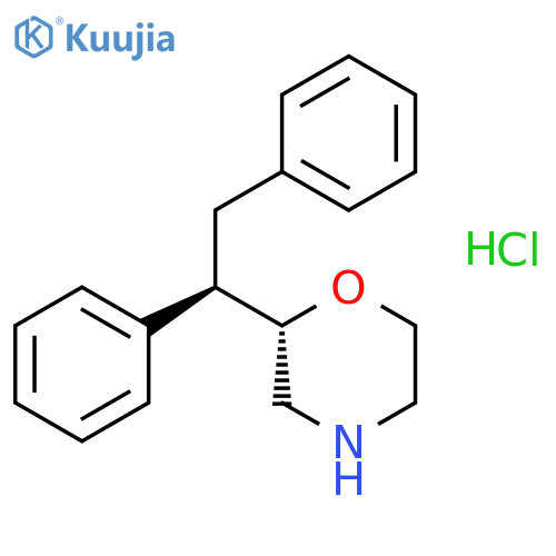 MORPHOLINE, 2-[(1R)-1,2-DIPHENYLETHYL]-, HYDROCHLORIDE, (2S)- structure