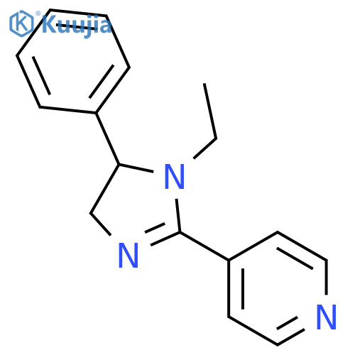 4-(4,5-Dihydro-1-ethyl-5-phenyl-1H-imidazol-2-yl)pyridine structure