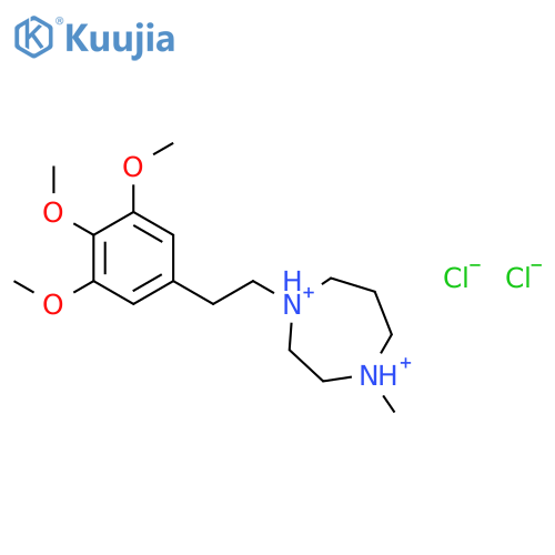 1-methyl-4-[2-(3,4,5-trimethoxyphenyl)ethyl]-1,4-diazepanediium dichloride structure