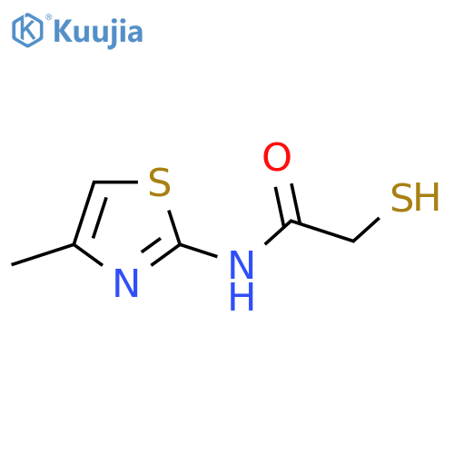 N-(4-methyl-1,3-thiazol-2-yl)-2-sulfanylacetamide structure