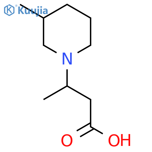 3-(3-Methylpiperidin-1-yl)butanoic acid structure