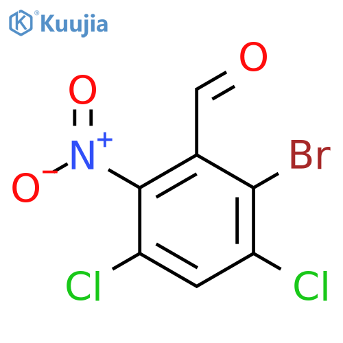 2-Bromo-3,5-dichloro-6-nitrobenzaldehyde structure
