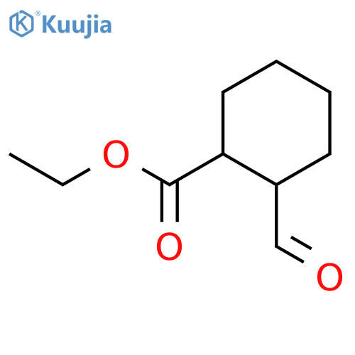 Cyclohexanecarboxylic acid, 2-formyl-, ethyl ester structure