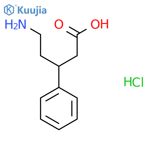4-(Aminomethyl)-3-phenylbutyric acid hydrochloride structure