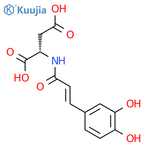 N-(2E)-3-(3,4-Dihydroxyphenyl)-1-oxo-2-propen-1-yl-L-aspartic Acid structure