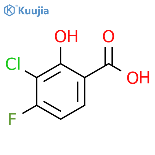 3-chloro-4-fluoro-2-hydroxybenzoic acid structure