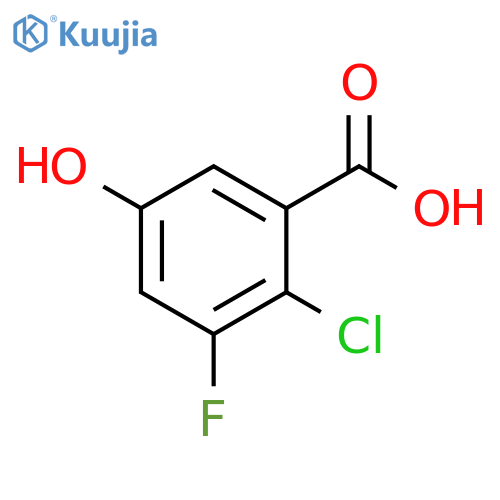 2-chloro-3-fluoro-5-hydroxybenzoic acid structure