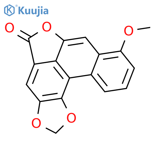 Furo[2',3',4':10,1]phenanthro[4,3-d]-1,3-dioxol-5-one,8-methoxy- structure