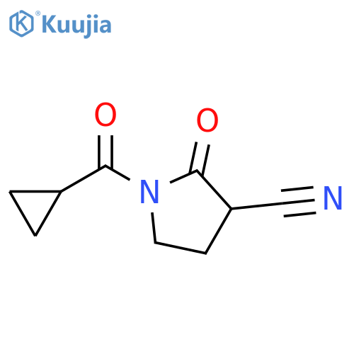 1-(cyclopropylcarbonyl)-2-oxo-3-Pyrrolidinecarbonitrile structure