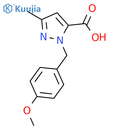 1-(4-Methoxybenzyl)-3-methyl-1H-pyrazole-5-carboxylic Acid structure