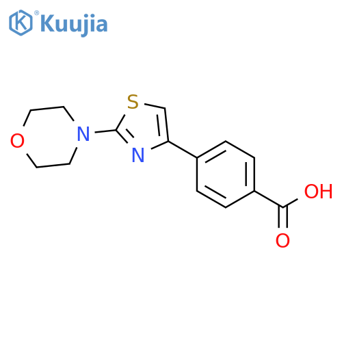 Benzoic acid, 4-[2-(4-morpholinyl)-4-thiazolyl]- structure
