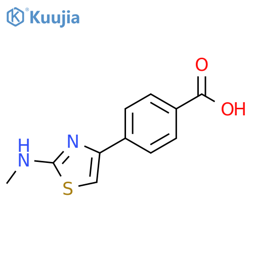Benzoic acid, 4-[2-(methylamino)-4-thiazolyl]- structure