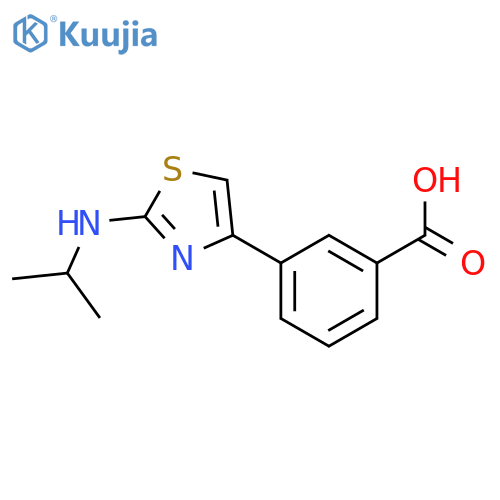 Benzoic acid, 3-[2-[(1-methylethyl)amino]-4-thiazolyl]- structure