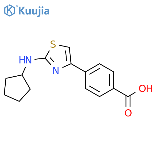 Benzoic acid, 4-[2-(cyclopentylamino)-4-thiazolyl]- structure