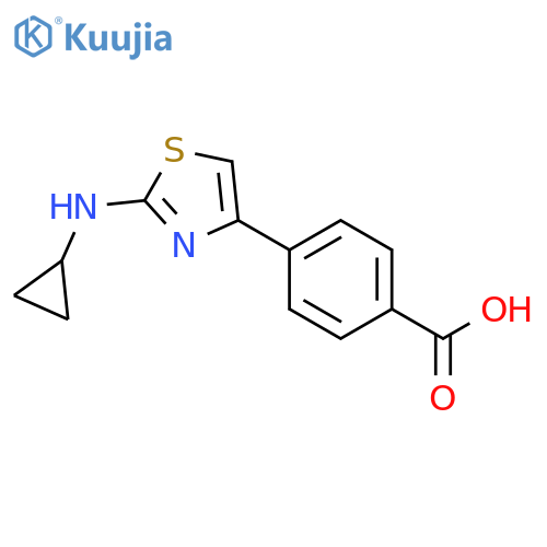 Benzoic acid, 4-[2-(cyclopropylamino)-4-thiazolyl]- structure