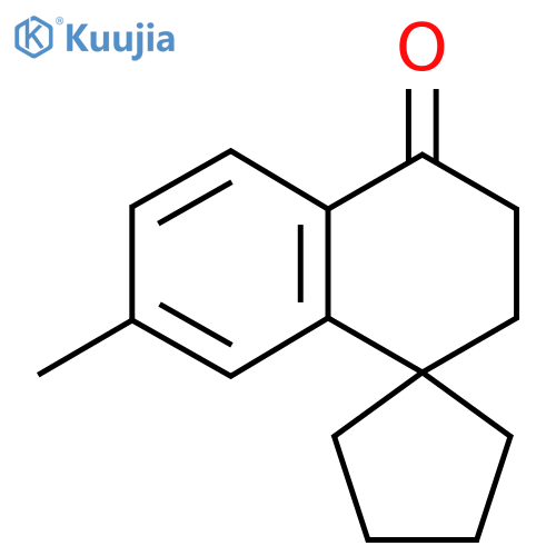 7'-methyl-3',4'-dihydro-2'H-spirocyclopentane-1,1'-naphthalene-4'-one structure