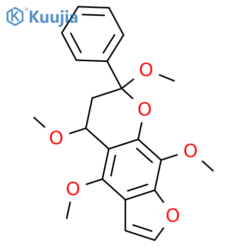 6,7-Dihydro-7-phenyl-5H-furo[3,2-g][1]benzopyran-4,5,7,9-tetrol; (2S,4R)-form, Tetra-Me ether structure