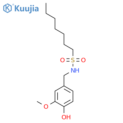 1-Heptanesulfonamide, N-[(4-hydroxy-3-methoxyphenyl)methyl]- structure