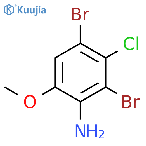 2,4-dibromo-3-chloro-6-methoxy-aniline structure