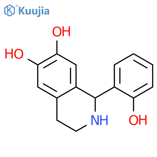 6,7-Isoquinolinediol, 1,2,3,4-tetrahydro-1-(2-hydroxyphenyl)- structure